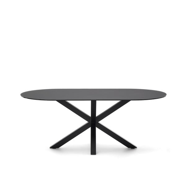 Söögilaud klaasist pealispinnaga 100x200 cm Argo - Kave Home-image-3