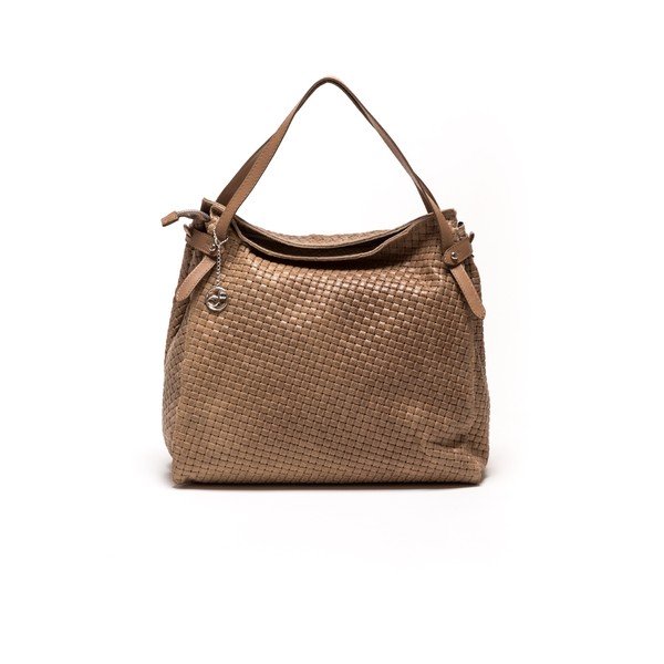 Kožená kabelka Carla Ferreri 861 Fango-image-1