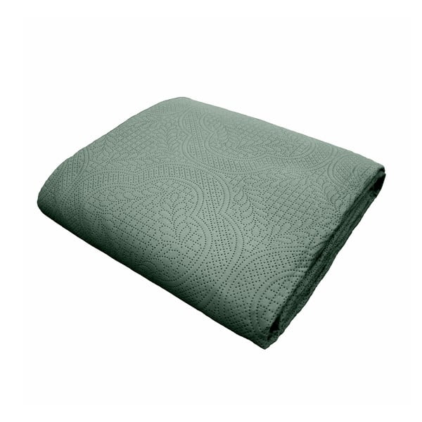 Roheline mikrokiust voodikate ja padjapüüri komplekt 220x240 cm Romane - douceur d'intérieur
