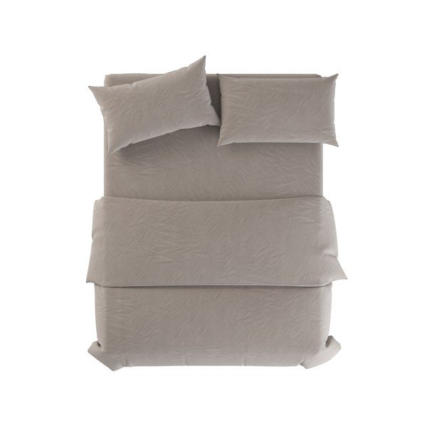 Helehall/beež linane voodipesu kaheinimesevoodile 200x200 cm Natural - Native Natural