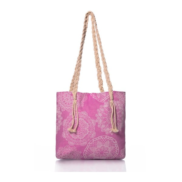 Růžová taška Begonville Lace, 50 x 40 cm