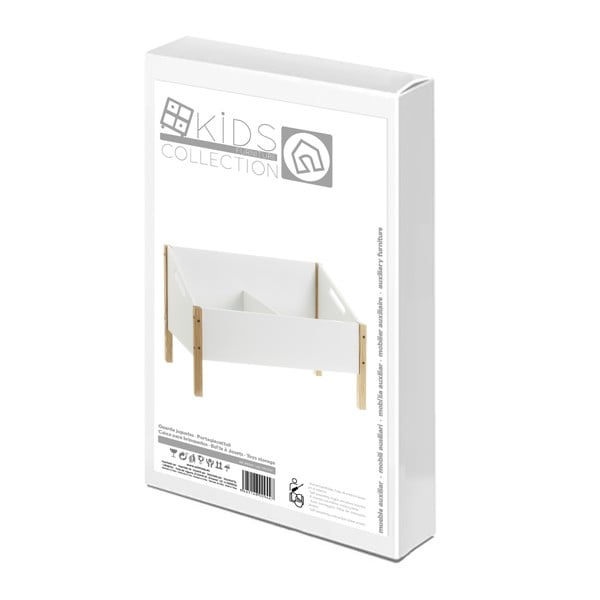 Valge laste raamaturiiul 63x42 cm - Casa Selección-image-4