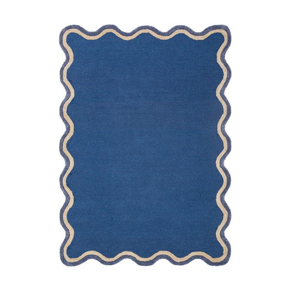 Tumesinine käsitsi kootud villasegu vaip 160x230 cm Rivo Wool - Flair Rugs