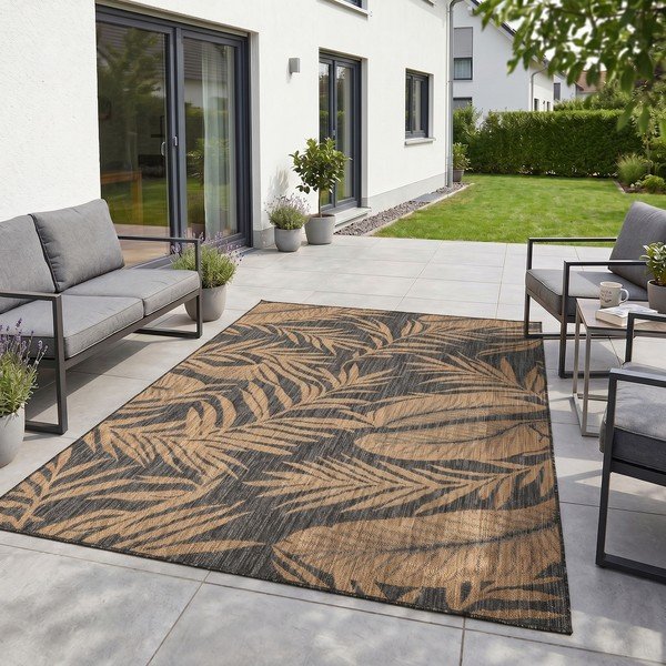 Must/pruun sise- ja õuevaip 140x200 cm Mira 1451 - Ayyildiz Carpets-image-1