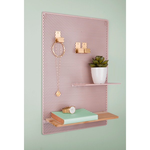 Heleroosa metallist teadetetahvel , 34,5 x 52,5 cm Perky - PT LIVING-image-1