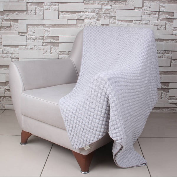 Šedá bavlněná deka Ciana, 170 x 130 cm