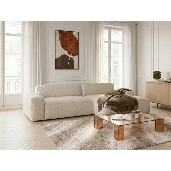 Beež diivanvoodi/elektrilise istmepikendusega nurgadiivan (paremas nurgas) Abel - Bobochic Paris-image-4