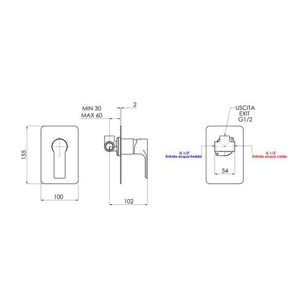 Matt must dušisegisti (1 väljund) Pax - Sapho-image-1