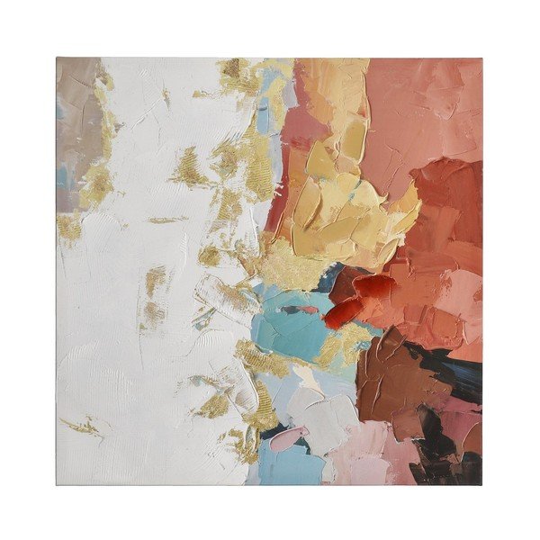 Trükitud/käsitsi maalitud elementidega lõuendimaal 80x80 cm Crown - Bizzotto