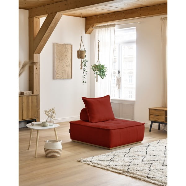 Bouclé kangast tugitool telliskivi värvi Elisa - Bobochic Paris-image-1