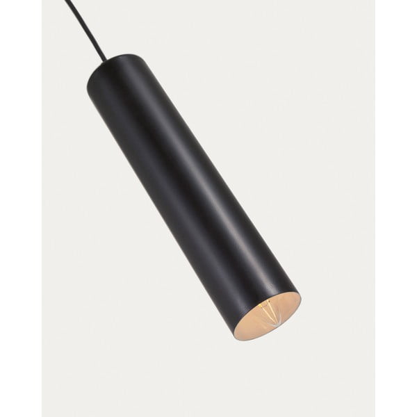 Must rippvalgusti metallist varjuga ø 8 cm Maude - Kave Home-image-4