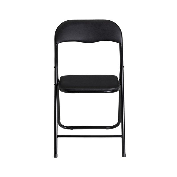 Must kunstnahast kokkuklapitav söögitool - Casa Selección-image-1