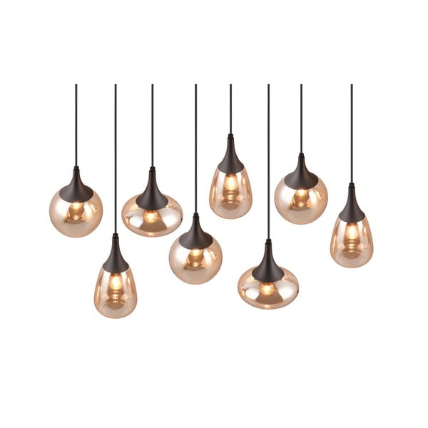 Must-oranž rippvalgusti klaasist varjuga Lumina - Trio-image-1