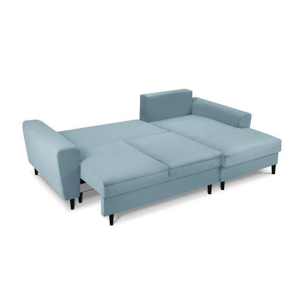 Helesinine velvetist panipaigaga nurgadiivanvoodi (parem nurk) Kyoto - Cosmopolitan Design-image-2