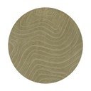 Khakivärvi käsitsi kootud villane ümmargune vaip ø 160 cm Mesmerise Sage - Flair Rugs