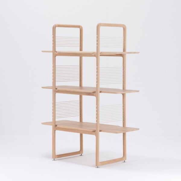 Raamaturiiul on valmistatud täispuidust tammepuust , kõrgus 140 cm Muse - Gazzda-image-2