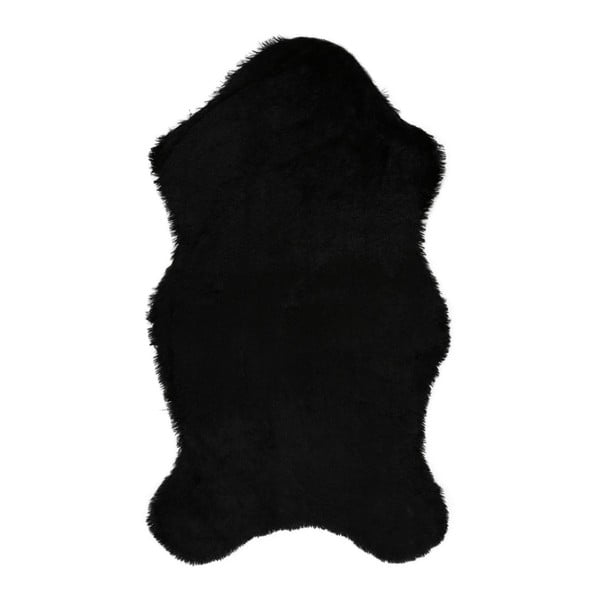 Černý koberec z umělé kožešiny Pelus Black, 90 x 150 cm