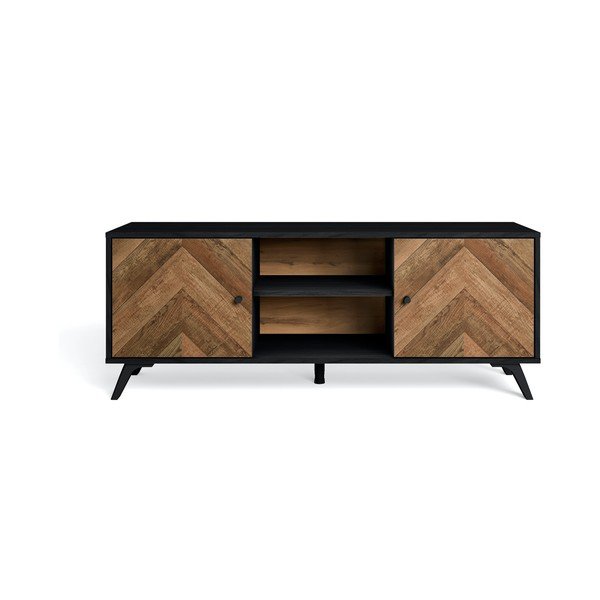 Must TV-laud pähklipuust 136x53 cm Chevrons - Marckeric