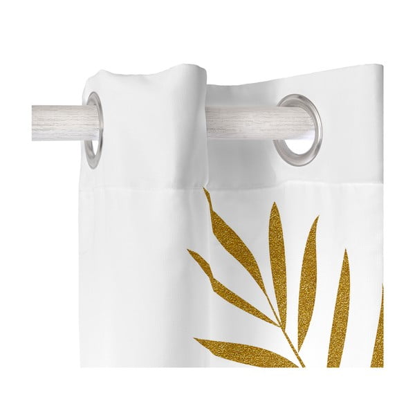 Valge kardin 140x300 cm Foliage - Blanc-image-1