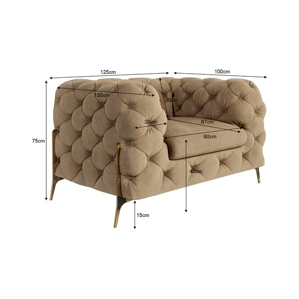 Helepruun sametist tugitool Chelsea Bis – Ropez-image-3