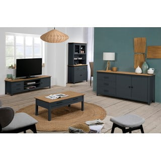 Tumesinine männipuidust kummut 150x80 cm Miranda – Marckeric