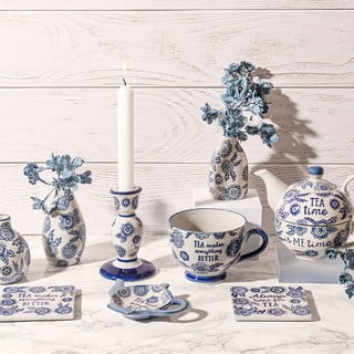 Valge-sinine keraamiline rannalaulikute komplekt, 4 tk. Blue Willow - Sass & Belle