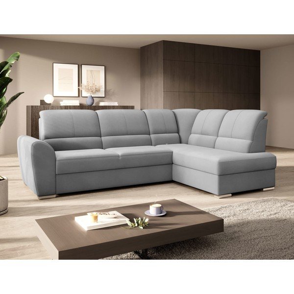 Hall sametist lahtikäiv/sahtliga nurgadiivan (parem nurk/L-kujuline) Siber – ELTAP-image-4