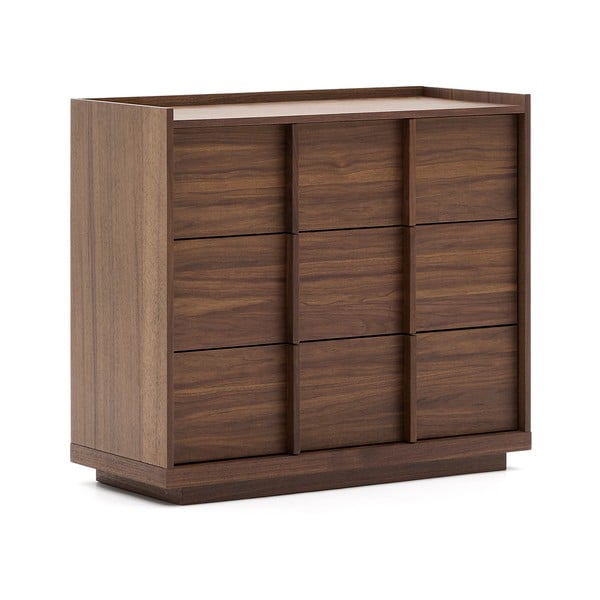 Pruun pähklipuidu spoonist kummut 100x78x50 cm Onix - Kave Home-image-3