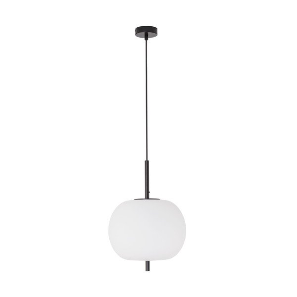 Valge/must klaasist ripplamp ø 30 cm Lato - Nova Luce