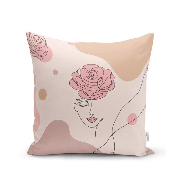4 dekoratiivse padjakoti komplekt Draw Art Women, 45 x 45 cm - Minimalist Cushion Covers-image-4