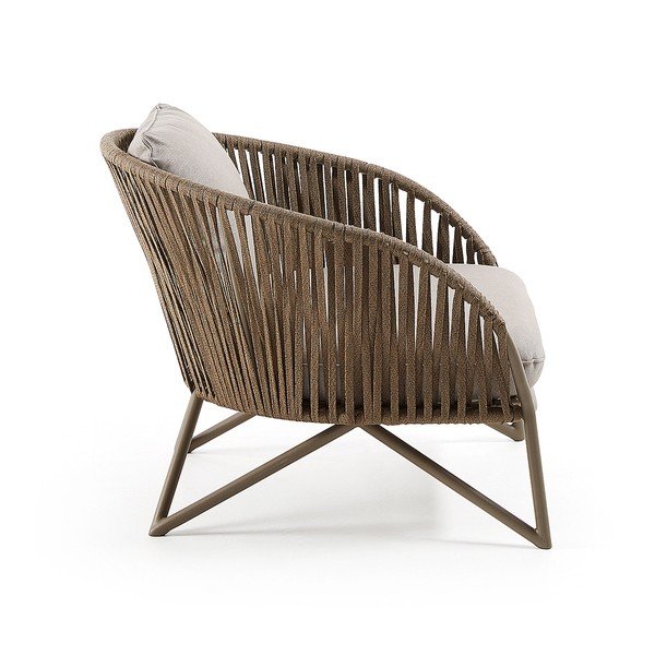 Helehall-pruun metallist aiatool Branzie - Kave Home-image-2