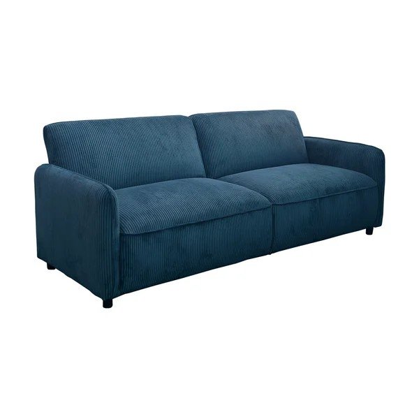 Sinine velvetist lamav/kokkupandav diivan 209 cm Alicia - Støraa-image-2