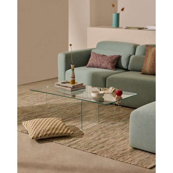 Klaasist diivanilaud 60x120 cm Zaren - Kave Home-image-2