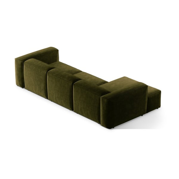  Roheline manšettriidest nurgadiivan (vasak nurk/lamamisosaga) Bergamo – Cosmopolitan Design-image-4