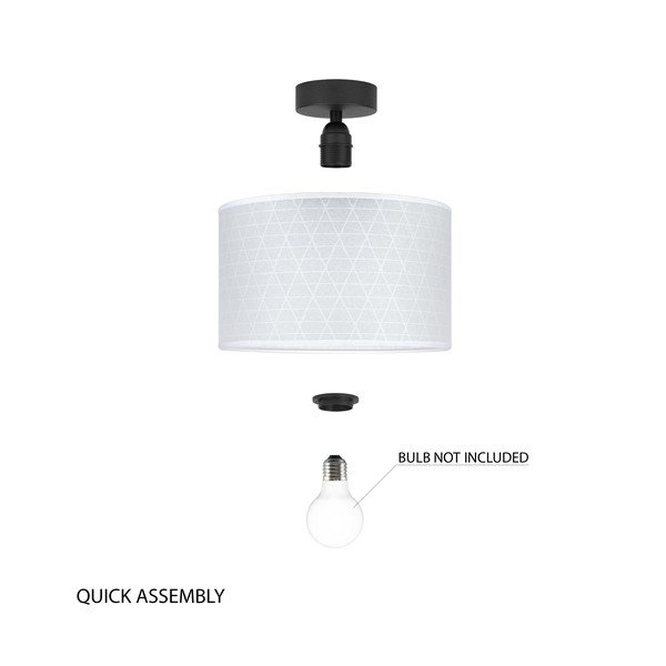 Valge kolmnurkse mustriga laevalgusti , ⌀ 25 cm Taiko - Sotto Luce-image-4
