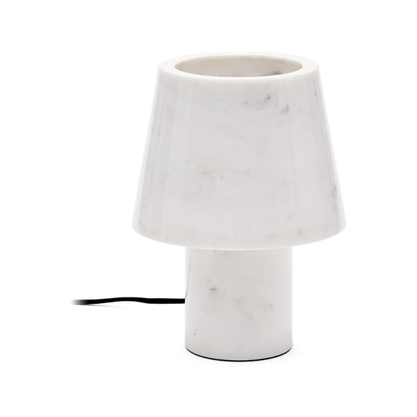 Elevandiluuvärvi marmorist lauavalgusti (kõrgus 27 cm) Alaro - Kave Home