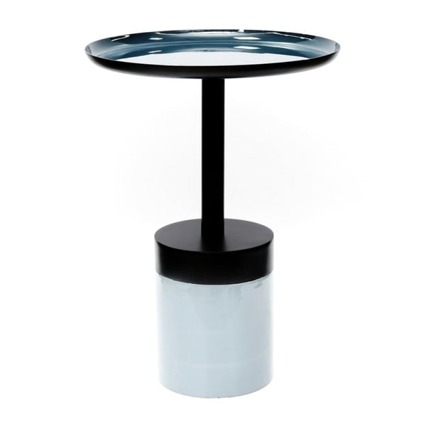 Modro-černý odkládací stolek 360 Living Valbona, ⌀ 41 cm