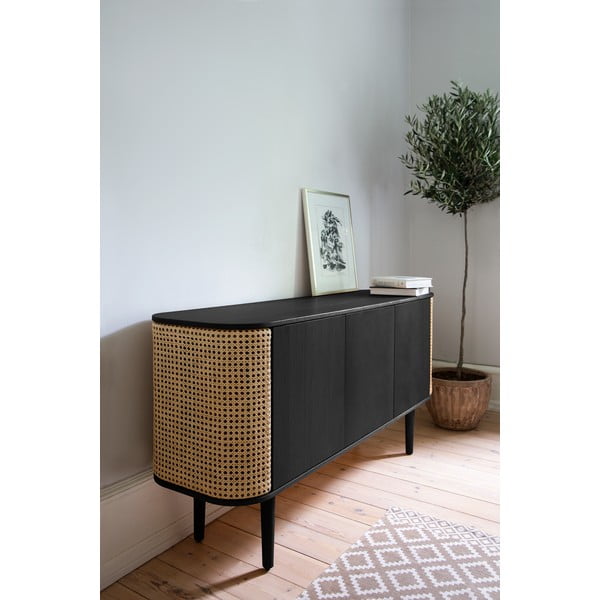 Must-pruun madal kapp tammepuust 150x75 cm Treasures - UMAGE-image-1