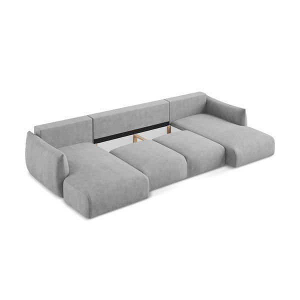 Helehall šenillist nurgadiivanvoodi (U-kujuline) Leila - Makamii-image-4