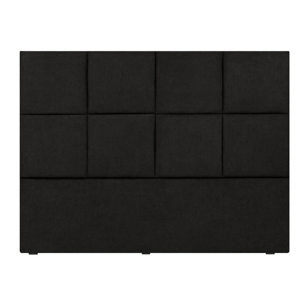 Černé čelo postele Mazzini Sofas Barletta, 200 x 120 cm