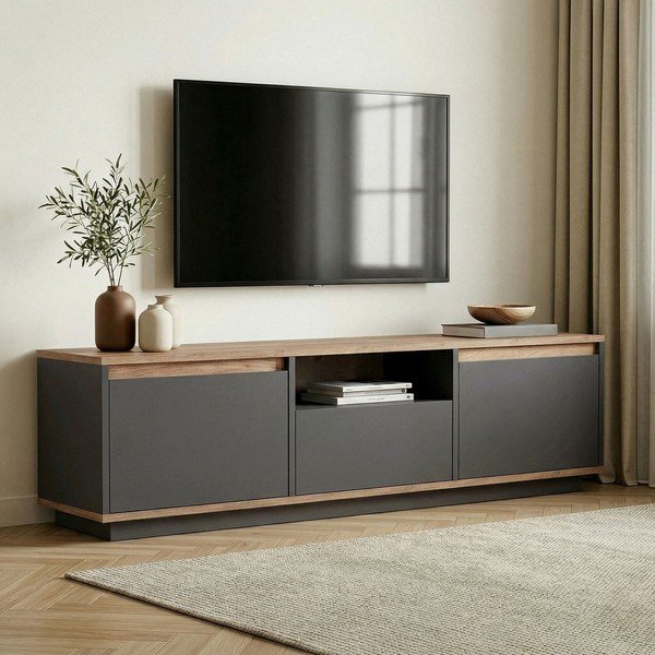 Antratsiitvärvi telekaalus 160x42x30 cm Sentinel - Kalune Design-image-1