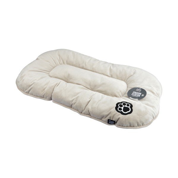 Beež seemisnahast koeravoodi 107x62 cm Flakes - Love Story