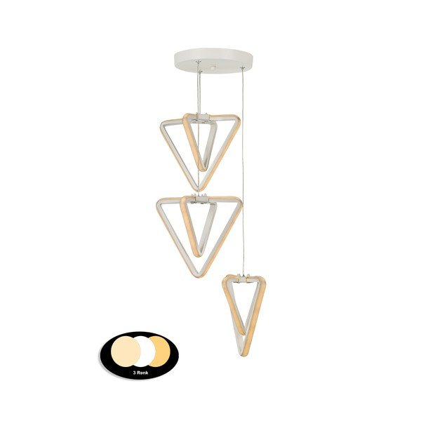Valge metallist LED rippvalgusti ø 20 cm Baris - Squid Lighting-image-2