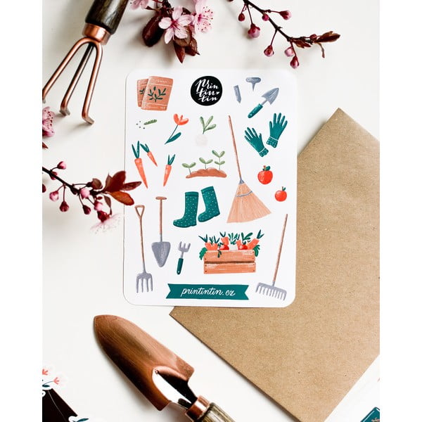 Vinüülkleebiste leht motiiviga Aednik , 10,5 cm x 14,5 cm - Printintin-image-1