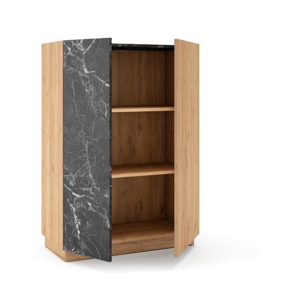 Must/loomulik tammepuust kapi 90x127 cm Dione - Marckeric-image-4