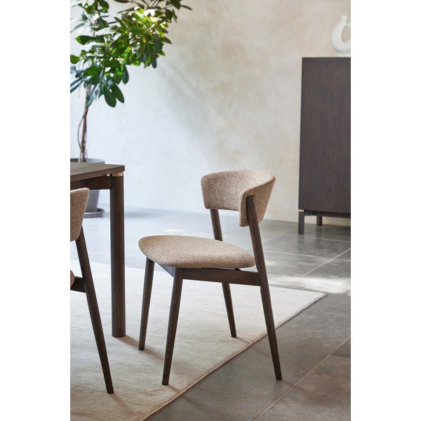 Beežid/tumepruunid metallist söögitoolid 2tk komplektis Revere - Unique Furniture-image-2