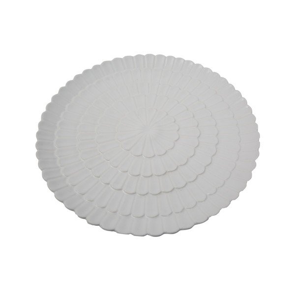 Bílý porcelánový talíř Mauro Ferretti Flower