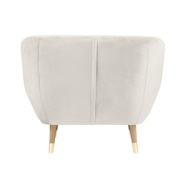 Kreemjas sametist tugitool Benito - Mazzini Sofas-image-4