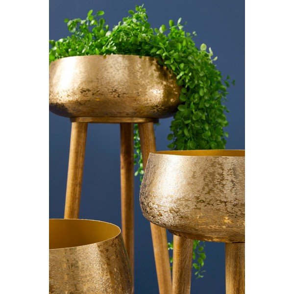 Metallist käsitööna valminud lillepoti katted komplektis 3 tk ø 37,5 cm Varanasi - Bizzotto-image-2