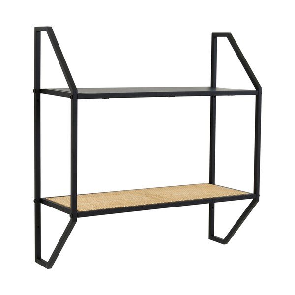 Must/naturaalse värvi astmeline metallriiul 61 cm Depok - Premier Housewares